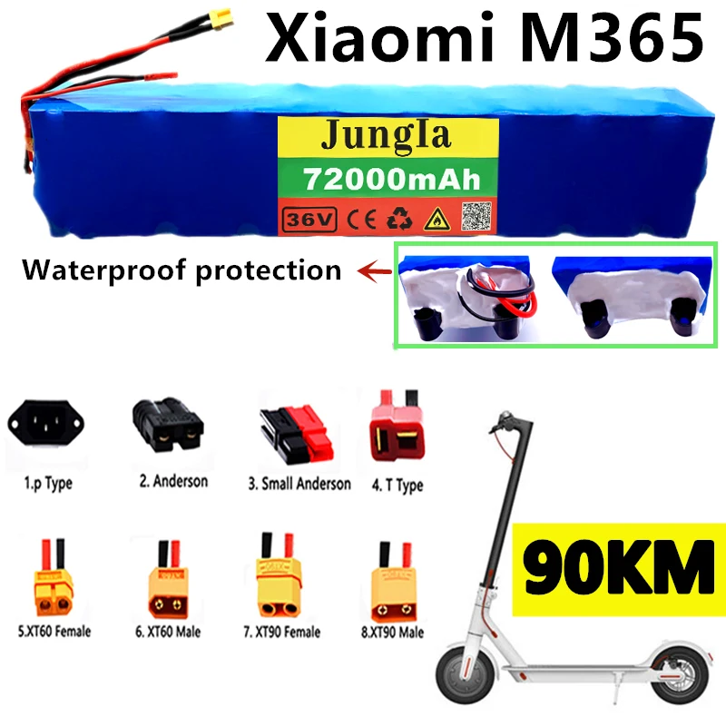 36V72Ah 18650 lithium battery pack 10S3P 600W or less, suitable for scooter E Twow scooter m365 pro ebike backup power supply
36V72Ah 18650 lithium battery pack 10S3P 600W or less, suitable for scooter E Twow scooter m365 pro ebike backup power supply