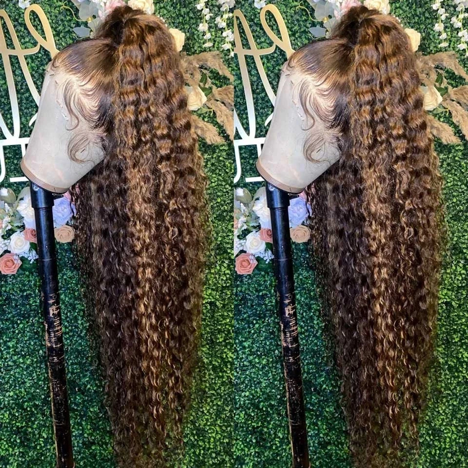 30 32 Inch Highlight Ombre Lace Front Wig Curly Human Hair Wigs Honey Blonde Colored HD Deep Wave Frontal Wigs For Black Women
30 32 Inch Highlight Ombre Lace Front Wig Curly Human Hair Wigs Honey Blonde Colored HD Deep Wave Frontal Wigs For Black Women