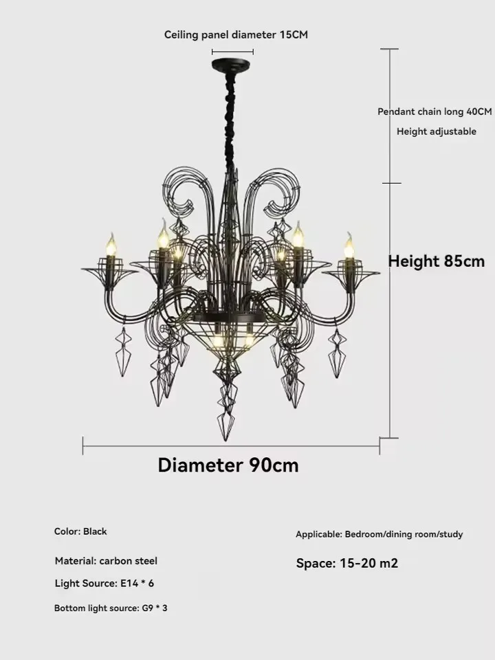 Подвесные светильники Luk Star, барокко, железные, LED 
Подвесные светильники Luk Star, барокко, железные, LED