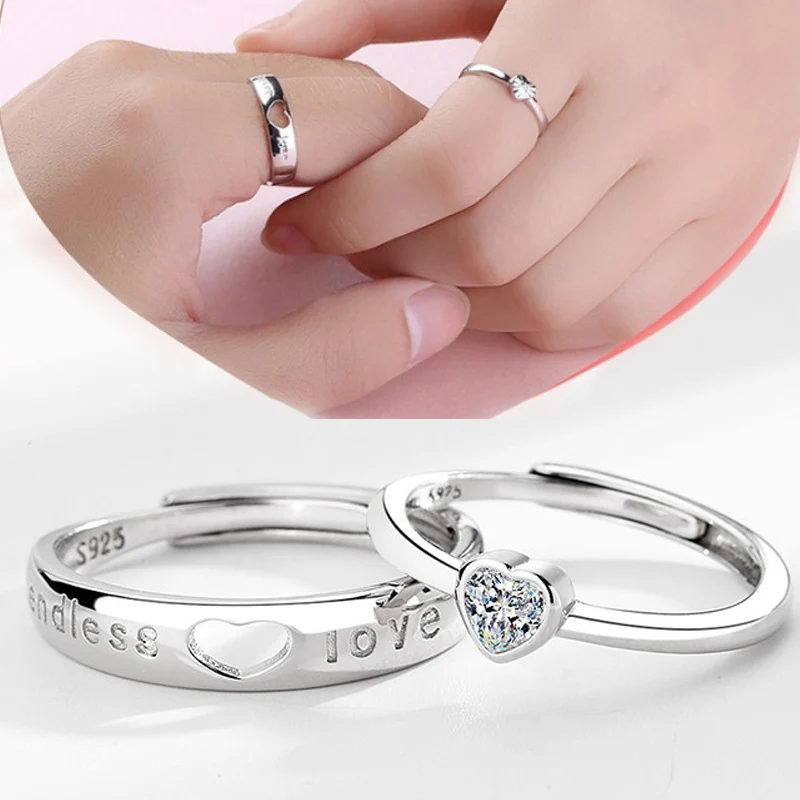 Lettering Love Diamonds Couple Rings Hollow Heart Opening Adjustable Wedding Pair Ring Romantic Bride Ring Love Jewelry Gift
Lettering Love Diamonds Couple Rings Hollow Heart Opening Adjustable Wedding Pair Ring Romantic Bride Ring Love Jewelry Gift