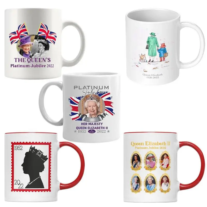 Queen Elizabeth II Mug Double Sided Printing Ceramic Platinum Jubilee Coffee Mug Safe Queen Elizabeth Ceramic Coffee Tea Mug
Queen Elizabeth II Mug Double Sided Printing Ceramic Platinum Jubilee Coffee Mug Safe Queen Elizabeth Ceramic Coffee Tea Mug