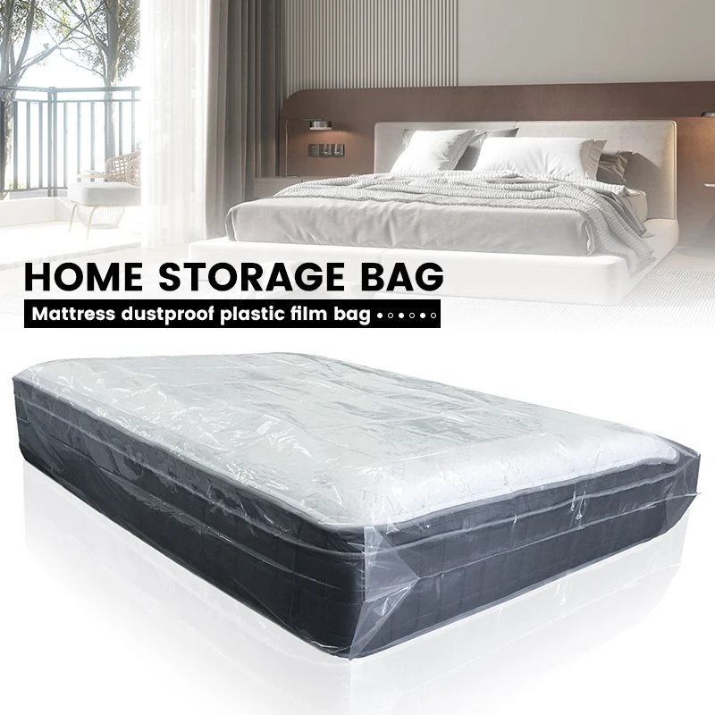 

Mattress Protector Packaging Bag Moisture-proof Dust Cover Moving Home Storage 200x240/150x240cm Thickness 0.08mm Transparent
