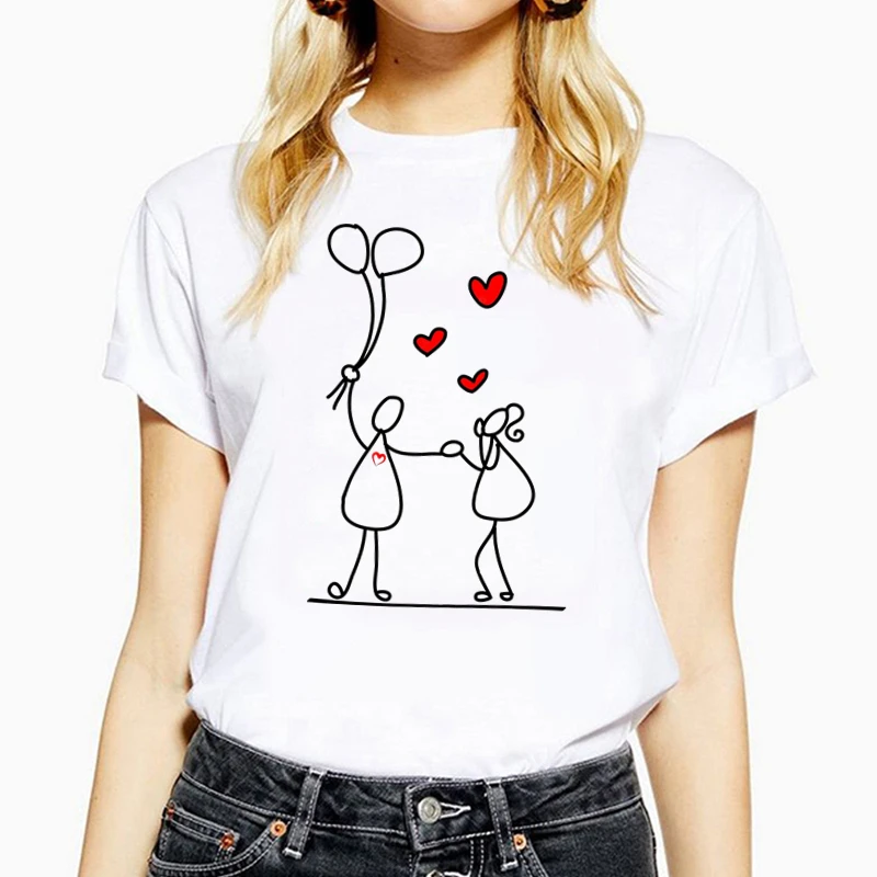 Romantic love cartoon graphics Print Women t shirts Summer Casual Short Sleeve t-shirt Ladies Tops Tee Shirt
Romantic love cartoon graphics Print Women t shirts Summer Casual Short Sleeve t-shirt Ladies Tops Tee Shirt