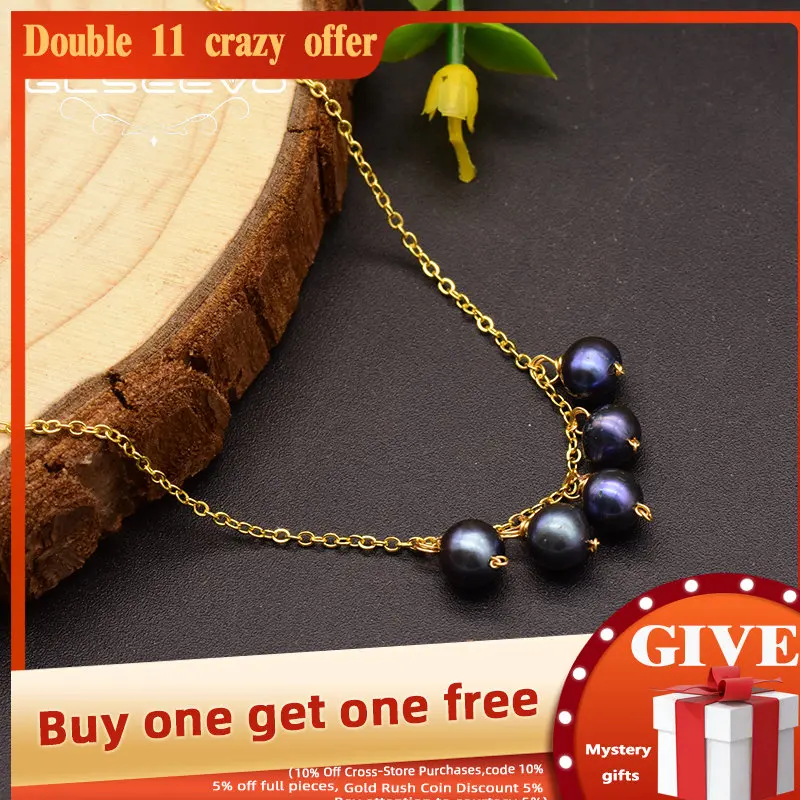 GLSEEVO Black Pearl Necklace For Women 925 Sterling Silver Party Wedding Necklace Fine Jewelry Collier Femme GN0106 
GLSEEVO Black Pearl Necklace For Women 925 Sterling Silver Party Wedding Necklace Fine Jewelry Collier Femme GN0106