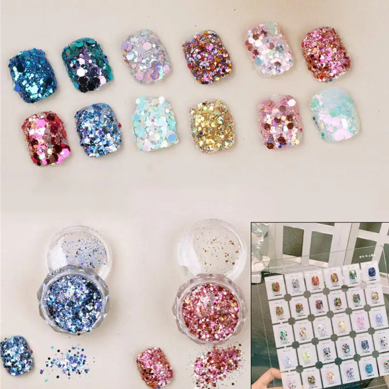 Iridescent Mixed Nail Glitter Sequins Holo Flakes Nail Art Powder Gel Polish Rose Gold Silver Nail Glitter Paillette Manicure
Iridescent Mixed Nail Glitter Sequins Holo Flakes Nail Art Powder Gel Polish Rose Gold Silver Nail Glitter Paillette Manicure