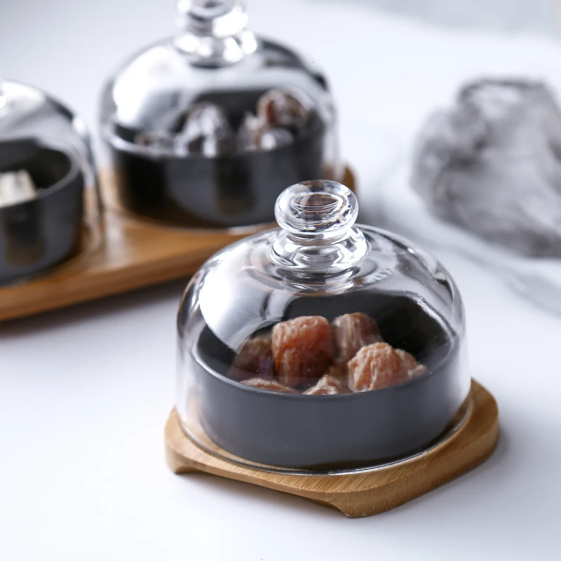 New Ceramic Dessert Bowl Snack Dish Taste Fruit Salad Ice Cream Pudding Cup With Bamboo Tray Glass Cover Creative Tableware
New Ceramic Dessert Bowl Snack Dish Taste Fruit Salad Ice Cream Pudding Cup With Bamboo Tray Glass Cover Creative Tableware