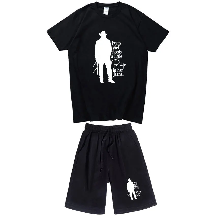 Summer Short Sleeve Shorts Set Every Girl Needs A Little Rip Letter Printed T-shirt Set
Summer Short Sleeve Shorts Set Every Girl Needs A Little Rip Letter Printed T-shirt Set
