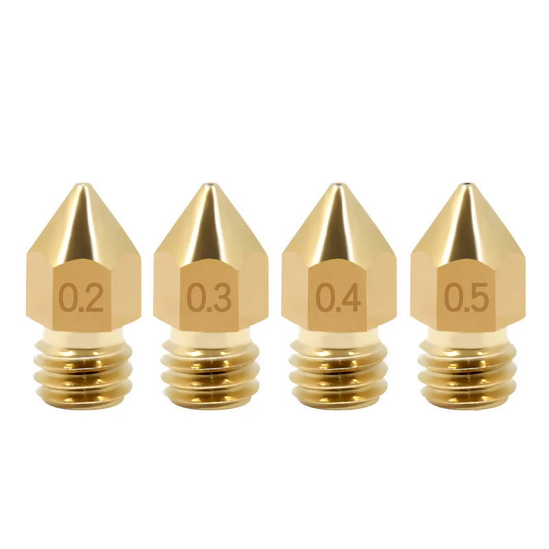 3D printer Mk8 pointed nozzle metal brass nozzle accessories 1.75/3MM lettering M6 thread
3D printer Mk8 pointed nozzle metal brass nozzle accessories 1.75/3MM lettering M6 thread