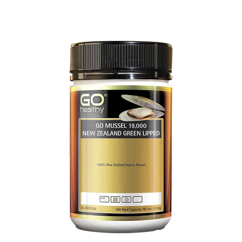 GO Mussel 19,000 Zealand Green Lipped 100% New Zealand Souree Mussel 100 Hard Capsules
GO Mussel 19,000 Zealand Green Lipped 100% New Zealand Souree Mussel 100 Hard Capsules