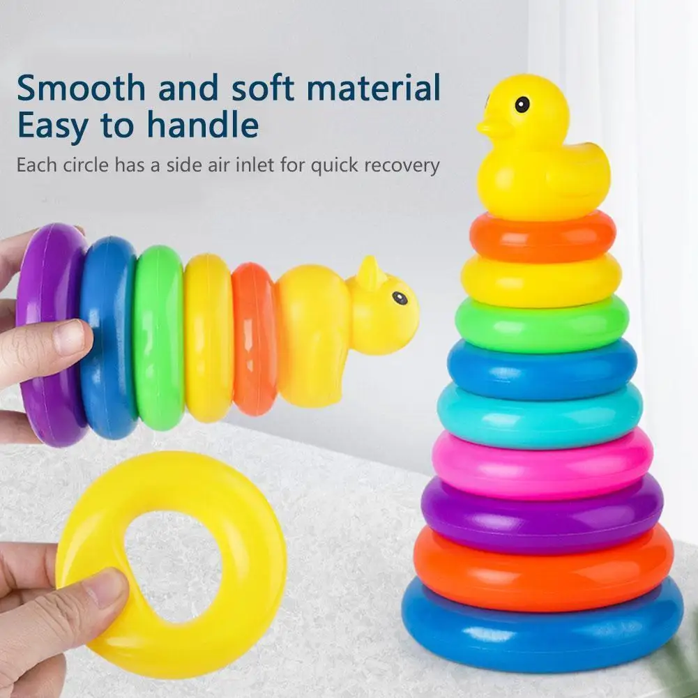 2021 Children's Rainbow Tower Stacking Circle Baby Early Ring Education Puzzle Childhood Toy I2u4
2021 Children's Rainbow Tower Stacking Circle Baby Early Ring Education Puzzle Childhood Toy I2u4