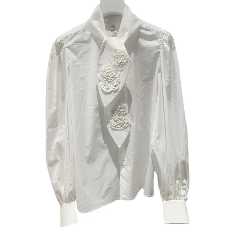 Casual Office Lady Loose White Blouse Female 2023 Autumn Long Sleeve Stand Collar Shirt French Style Embroidery Tops Blusa 29349
Casual Office Lady Loose White Blouse Female 2023 Autumn Long Sleeve Stand Collar Shirt French Style Embroidery Tops Blusa 29349