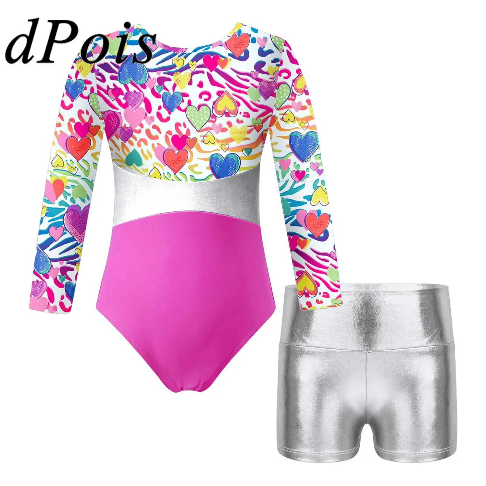 Kids Girls Ballet Dance Outfits Long Sleeve Printed Patchwork Gymnastics Leotard with Shorts for Yoga Exercise Skating Jumpsuits
Kids Girls Ballet Dance Outfits Long Sleeve Printed Patchwork Gymnastics Leotard with Shorts for Yoga Exercise Skating Jumpsuits