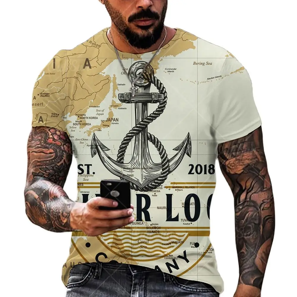 Men's 3D anchor personalized print T-shirt, 2023 new cool short-sleeved T-shirt, summer street style, fashionable clothing
Men's 3D anchor personalized print T-shirt, 2023 new cool short-sleeved T-shirt, summer street style, fashionable clothing