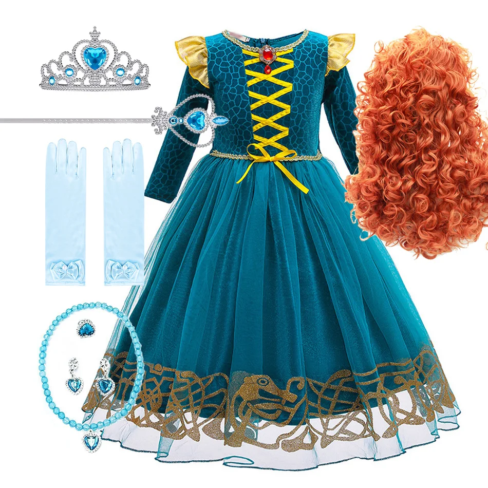 Merida Princess Dress Autumn Winter Long Sleeve Clothes luxuriant Robe Merida Costume Halloween Clothing Girls Party Dress Up
Merida Princess Dress Autumn Winter Long Sleeve Clothes luxuriant Robe Merida Costume Halloween Clothing Girls Party Dress Up