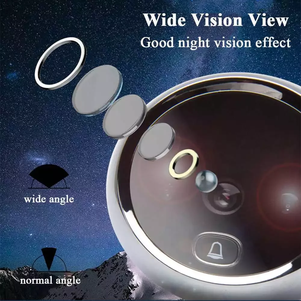 3 Inch TFT Color LCD HD Digital Door Camera Eye Doorbell Electric Door Eye Move Detection 120 degree Peephole Viewer Video
3 Inch TFT Color LCD HD Digital Door Camera Eye Doorbell Electric Door Eye Move Detection 120 degree Peephole Viewer Video