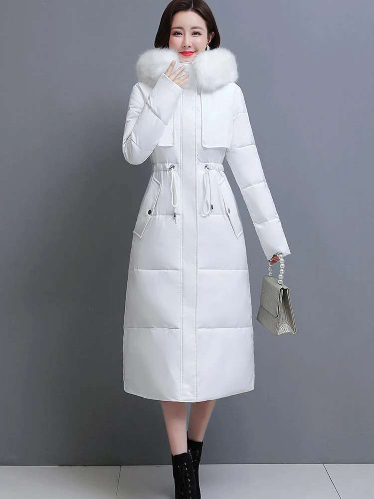 KBAT Winter Cotton Padded Jacket Warm Parka Big Fur Collar Sonw Coat Long Women Thick Parkas Female Outerwear
KBAT Winter Cotton Padded Jacket Warm Parka Big Fur Collar Sonw Coat Long Women Thick Parkas Female Outerwear