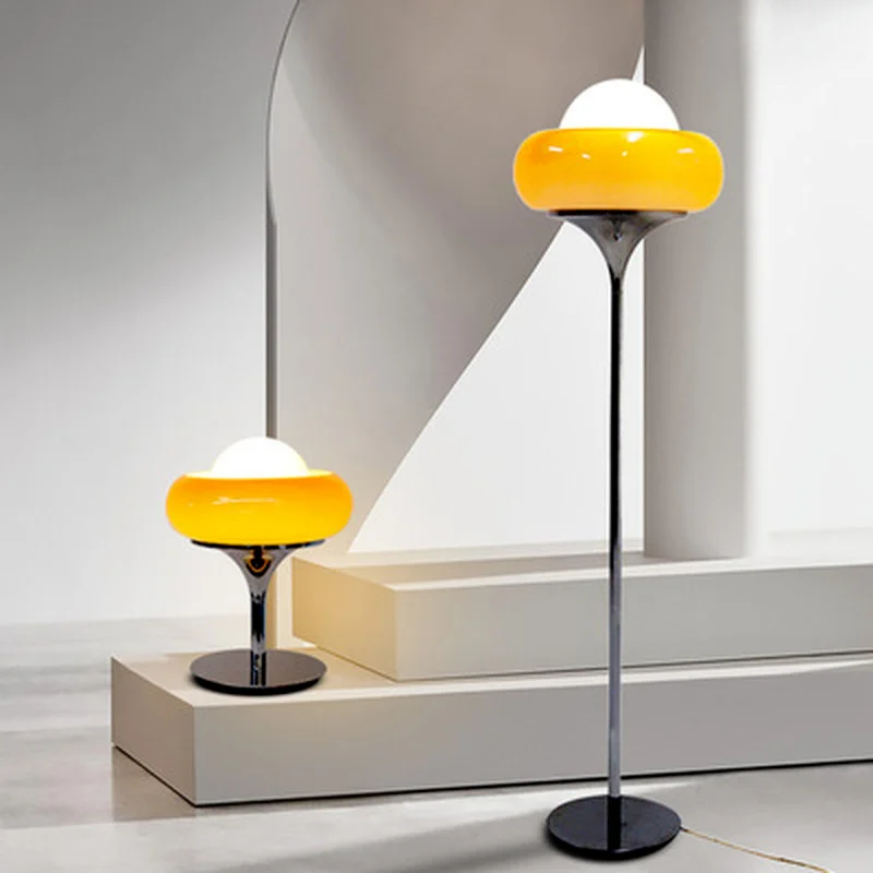 

Italy Design Mcmspace Age Table Lamp LED E27 Glass Egg Tart Desk Lights For Living Room Bedroom Mushroom Lamp Study Bedside Cafe