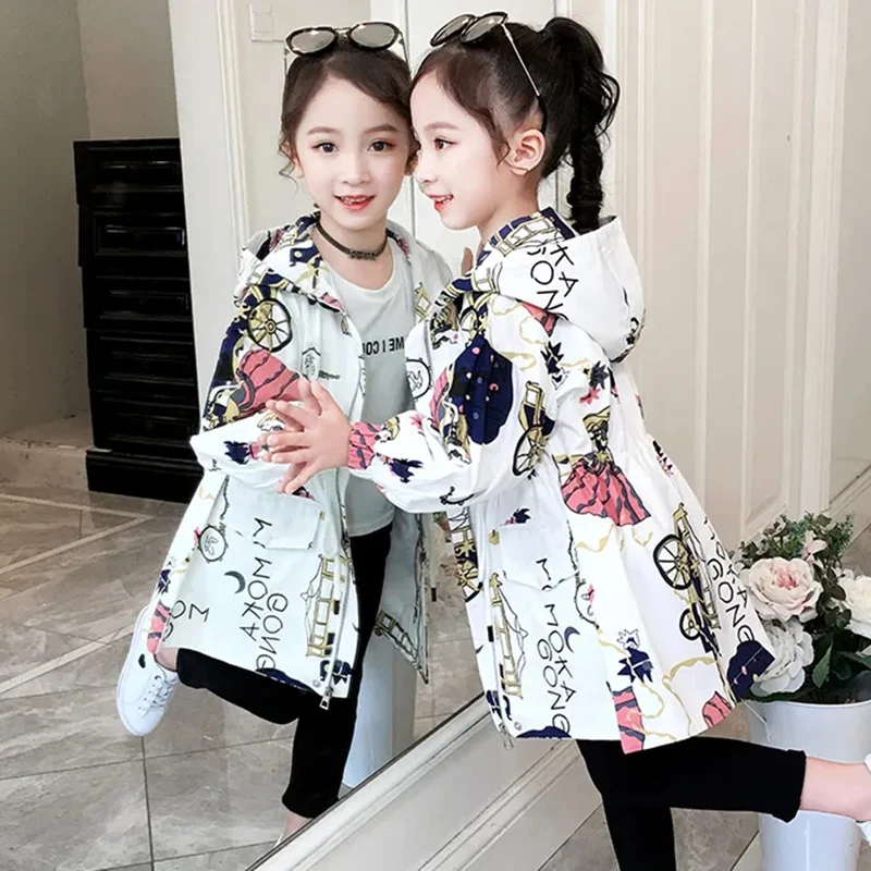New Spring Autumn Polyester Jacket For Girls Korean Version Fashion Cartoon Print Windbreaker Casual Hooded Children's Clothing
New Spring Autumn Polyester Jacket For Girls Korean Version Fashion Cartoon Print Windbreaker Casual Hooded Children's Clothing