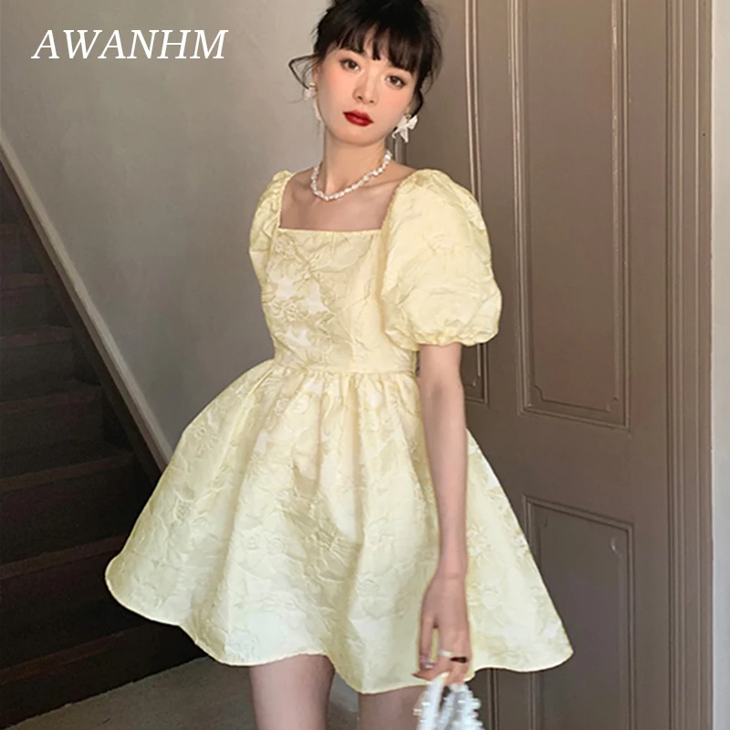 Women's Chic Square Collar Puffy Skirt Dress Summer 2022 New Jacquard Backless Bubble Sleeve Princess Skirt Short S-3XL
Women's Chic Square Collar Puffy Skirt Dress Summer 2022 New Jacquard Backless Bubble Sleeve Princess Skirt Short S-3XL