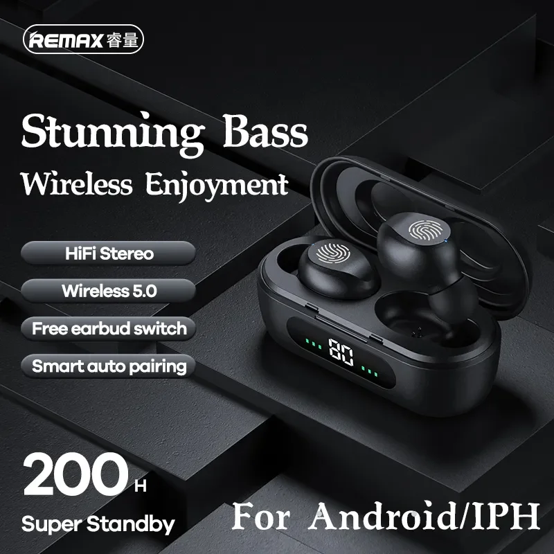 Remax TWS-41 Dynamic Mini HIFI Noise Reduction Earphones Stereo Music Headests LED Display Bluetooth Wireless Headphones Mic
Remax TWS-41 Dynamic Mini HIFI Noise Reduction Earphones Stereo Music Headests LED Display Bluetooth Wireless Headphones Mic