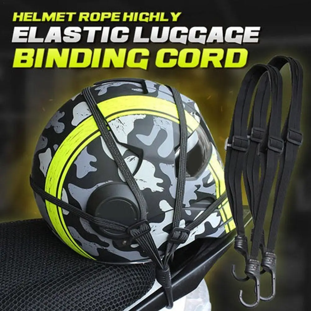 

Веревка для шлема высокоэластичный шнур для багажа, мотоциклетный шлем, выдвижной эластичный багаж с 2 крючками, прочный ремень K5b4