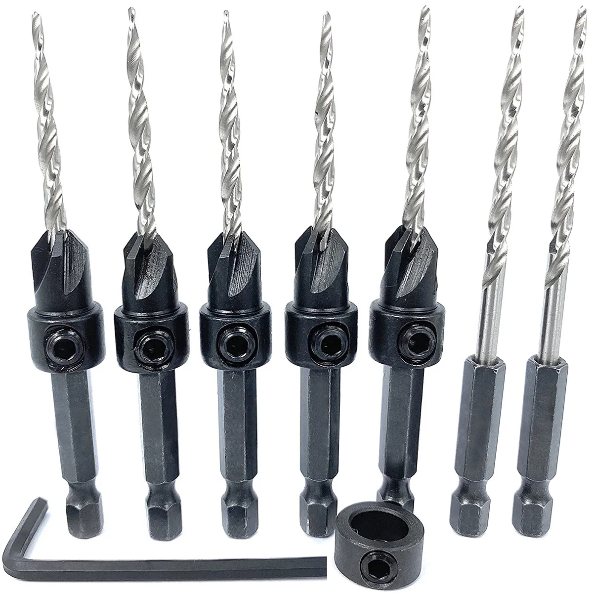 Countersink Drill Bit Set Adjustable Drill Bit Hex Shank Punching Drill Bit Heavy Duty Reaming Drill Bit Kit With Hex Wrench
Countersink Drill Bit Set Adjustable Drill Bit Hex Shank Punching Drill Bit Heavy Duty Reaming Drill Bit Kit With Hex Wrench
