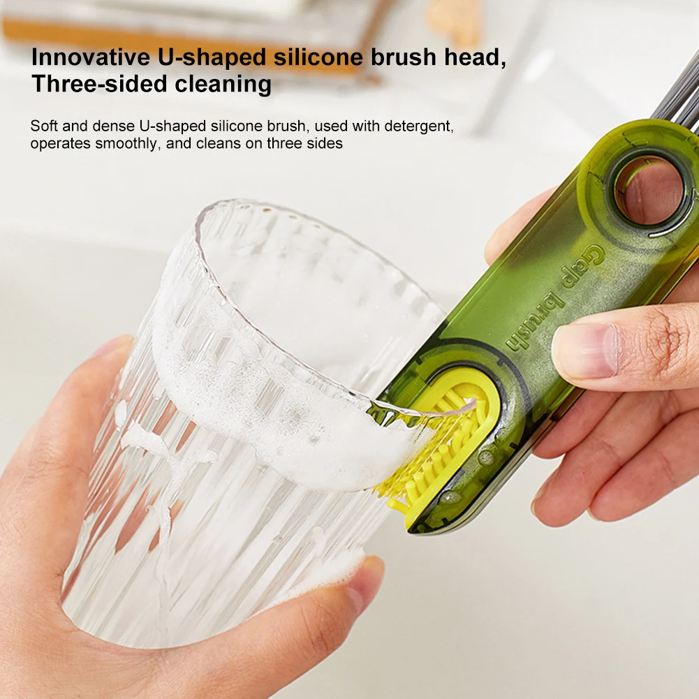3-in-1 U-shaped Cup Rim Cleaning Brush Multifunctional Mini Groove Gap Cleaner Brush Rotatable Bottle Cup Details Clean Tools
3-in-1 U-shaped Cup Rim Cleaning Brush Multifunctional Mini Groove Gap Cleaner Brush Rotatable Bottle Cup Details Clean Tools