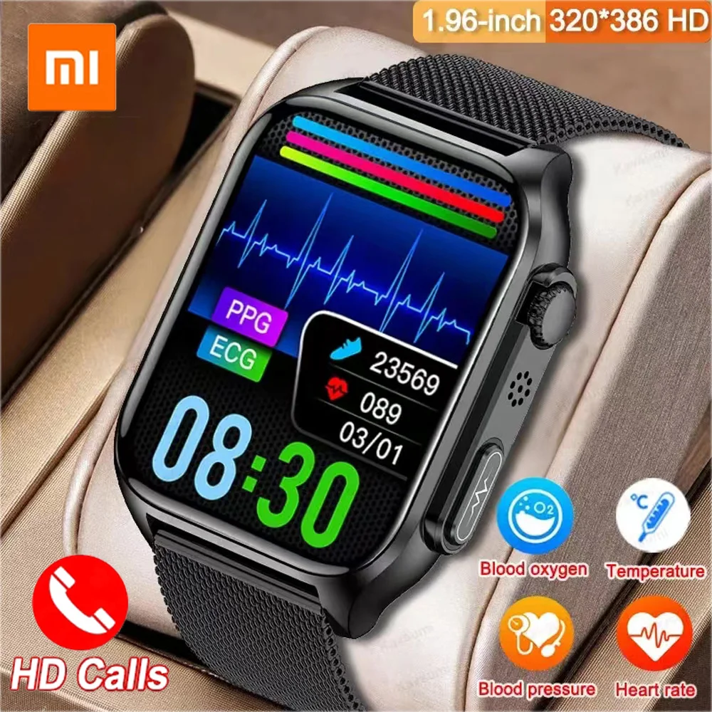 

Xiaomi 2023 Blood Glucose Smart Watch Men ECG+PPG Heart Rate Health Monitor Blood Pressure Bluetooth Answer Call Smartwatch