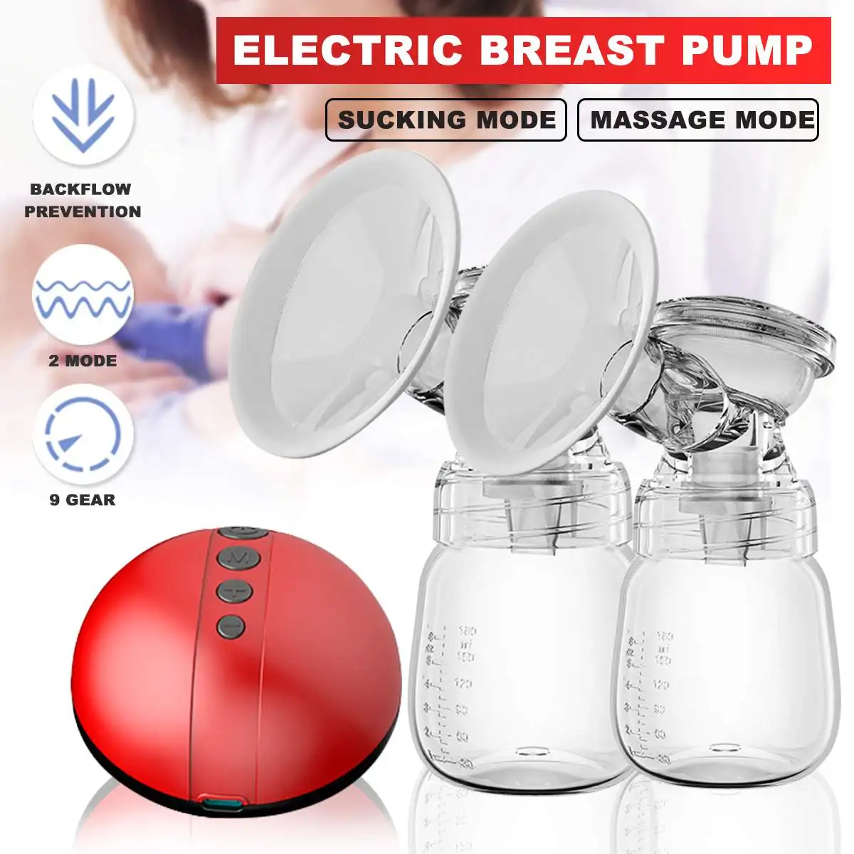 Split Bilateral Electric Breast Pump Milk Feeding Automatic Massage Postpartum Lactator Pumps Baby Breastfeeding Accessories
Split Bilateral Electric Breast Pump Milk Feeding Automatic Massage Postpartum Lactator Pumps Baby Breastfeeding Accessories
