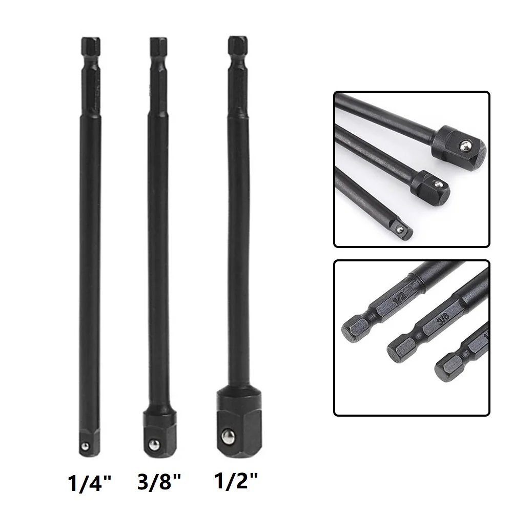 3Pcs 6Inch Chrome Impact Driver Hex Socket Drill Bits Socket Adapter Holder 1/4 3/8 1/2inch Hex Hank Power Tool Accessoaries
3Pcs 6Inch Chrome Impact Driver Hex Socket Drill Bits Socket Adapter Holder 1/4 3/8 1/2inch Hex Hank Power Tool Accessoaries