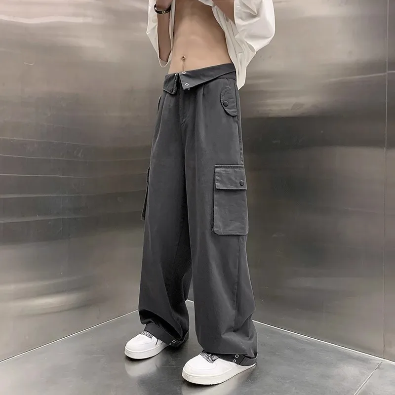 HOUZHOU Wide Leg Cargo Pants Men Gray Casual Cargo Trousers Male Loose Streetwear Hip Hop Pocket Safari Style Men Clothing 
HOUZHOU Wide Leg Cargo Pants Men Gray Casual Cargo Trousers Male Loose Streetwear Hip Hop Pocket Safari Style Men Clothing