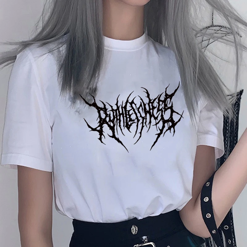 Gothic Loose Streetwear White Harajuku Letter Print Women Tees Summer Fashion Women Punk Short Sleeve Casual Vintage T-shirts
Gothic Loose Streetwear White Harajuku Letter Print Women Tees Summer Fashion Women Punk Short Sleeve Casual Vintage T-shirts