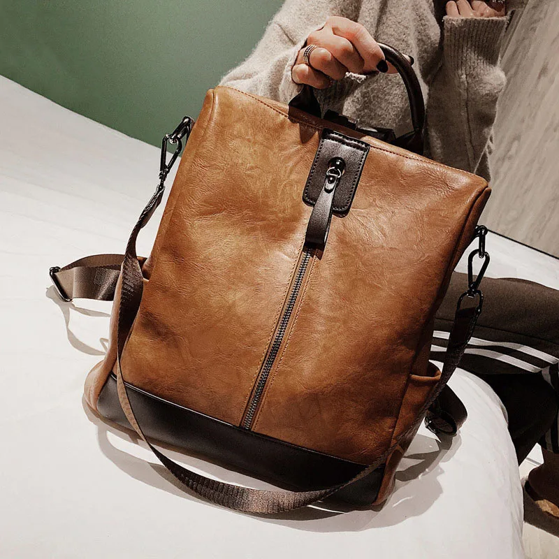 Fashion Women Leather Backpack Multifunction Leatherett Backpacks For Female Big Bookbag Travel Bag
Fashion Women Leather Backpack Multifunction Leatherett Backpacks For Female Big Bookbag Travel Bag