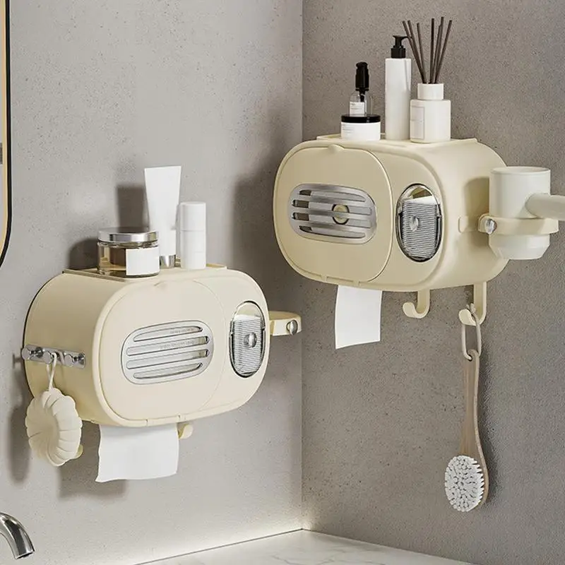 Tissue Box Holder Wall Mounted Sundry Container Storage With Lid Waterproof Paper Towel Case With Hooks Napkin Container box
Tissue Box Holder Wall Mounted Sundry Container Storage With Lid Waterproof Paper Towel Case With Hooks Napkin Container box