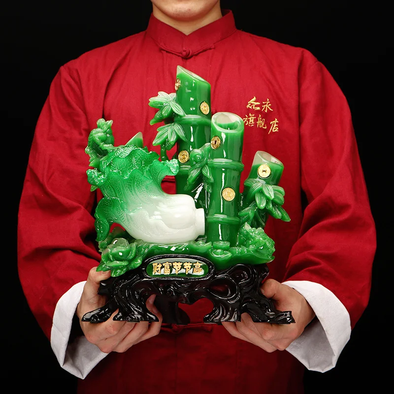 Fortune Bamboo Decoration Creative Jade Cabbage Crafts Living Room TV Cabinet Chinese Wine Cabinet Decorations
Fortune Bamboo Decoration Creative Jade Cabbage Crafts Living Room TV Cabinet Chinese Wine Cabinet Decorations