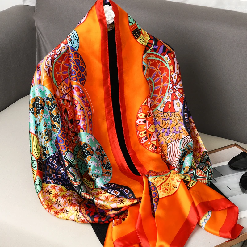 Дизайнерская атласная шелковая шаль, хиджаб, шарф, женский модный летний солнцезащитный пляжный палантин, палантин, женский головной платок, новый
Дизайнерская атласная шелковая шаль, хиджаб, шарф, женский модный летний солнцезащитный пляжный палантин, палантин, женский головной платок, новый