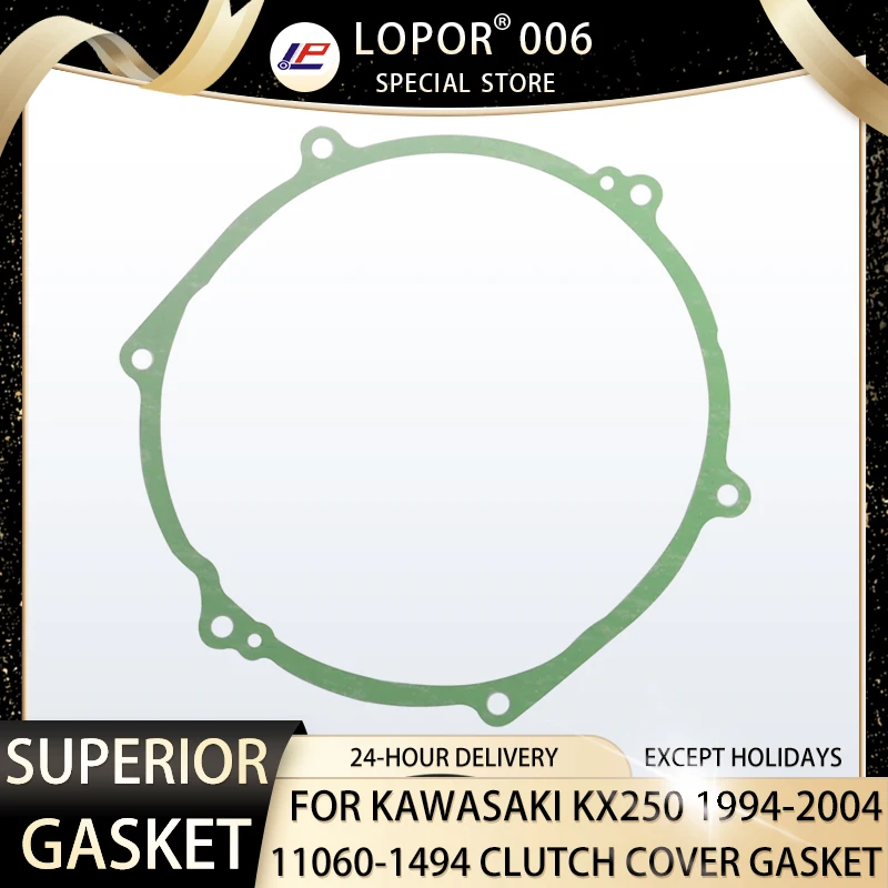 

Lopor Motorcycle Engine Crankcase Clutch Cover Seal Gasket For Kawasaki KX250 1994-2004 KX 250 11060-1494