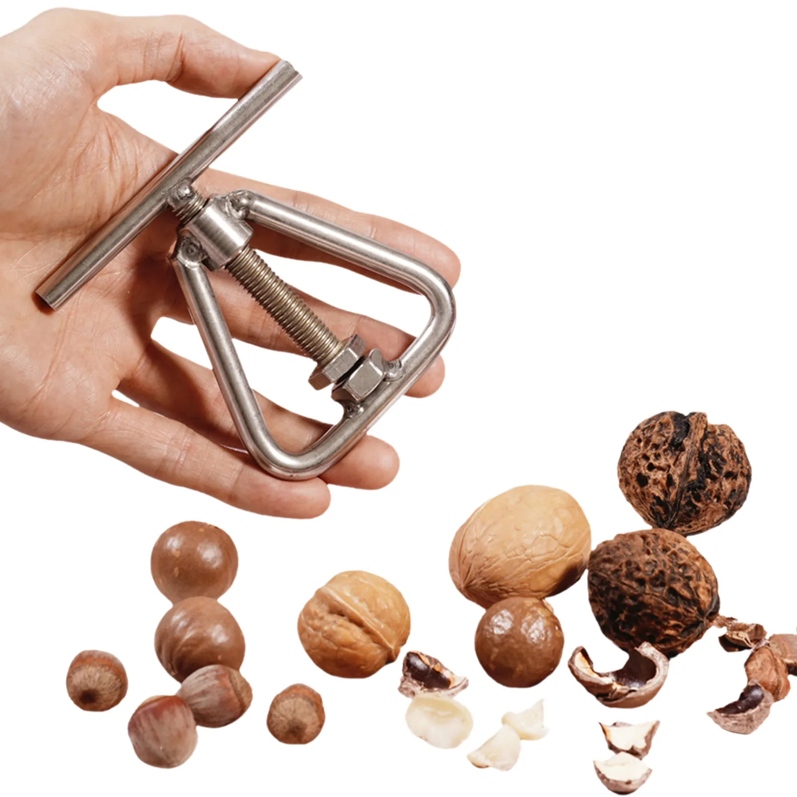 Stainless Steel Manual Pecan Nutcracker Rotate Metal Nut Cracker Heavy-Duty Shell Opening Tool for All Nuts Multifunctional Tool
Stainless Steel Manual Pecan Nutcracker Rotate Metal Nut Cracker Heavy-Duty Shell Opening Tool for All Nuts Multifunctional Tool