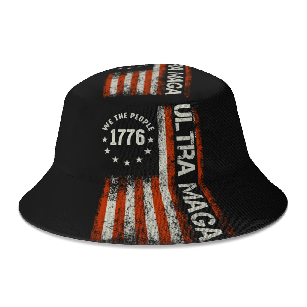 Панама в стиле Харадзюку для мужчин и женщин, шляпа с американским флагом Трампа Ultra MAGA, уличная одежда для рыбалки, лето, Осень 
Панама в стиле Харадзюку для мужчин и женщин, шляпа с американским флагом Трампа Ultra MAGA, уличная одежда для рыбалки, лето, Осень