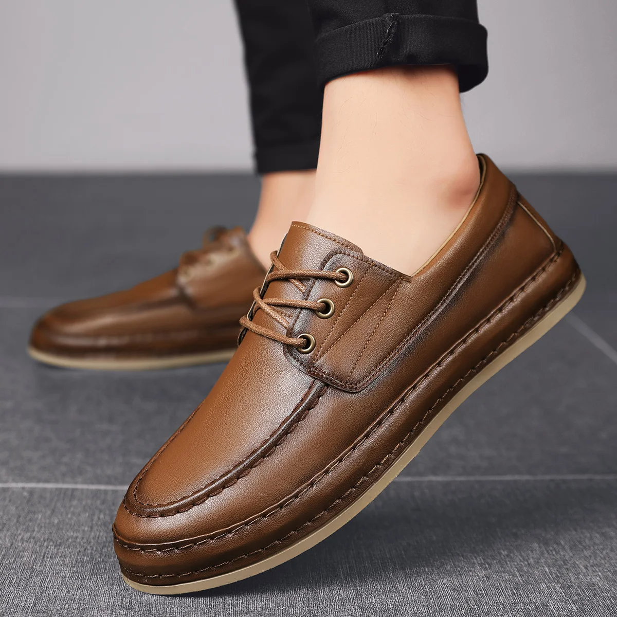 VANDOWEN Fashion Leather Shoes Men Korean Formal Leather Trend Business Shoes Men 2022 Lace Up Casual Leahther Shoes For Men 
VANDOWEN Fashion Leather Shoes Men Korean Formal Leather Trend Business Shoes Men 2022 Lace Up Casual Leahther Shoes For Men