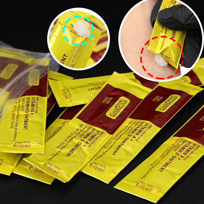 50/100PCS Tattoo Supplies Repair Cream Vitamin A and D Tattoo Cream After Tattoo Care Repair Scar Care Treatment Ointment
50/100PCS Tattoo Supplies Repair Cream Vitamin A and D Tattoo Cream After Tattoo Care Repair Scar Care Treatment Ointment