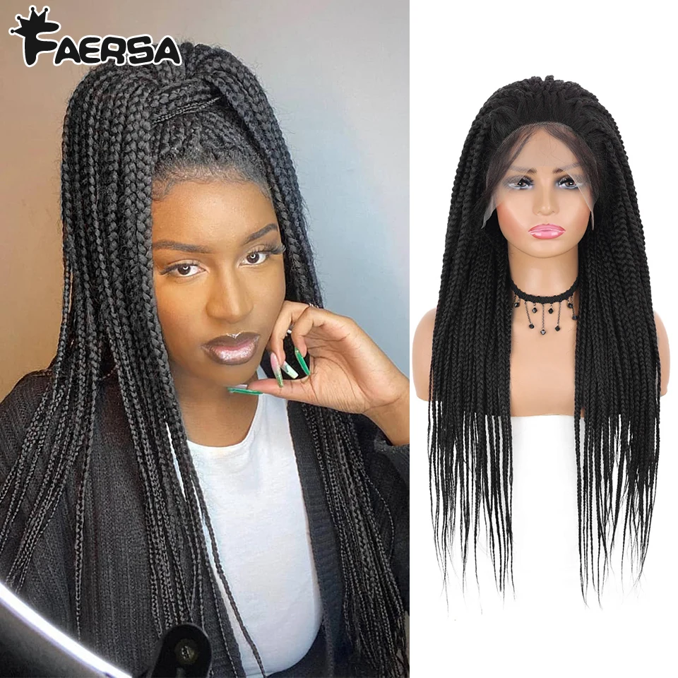 Box Braided Lace Front Wigs Afro Synthetic Long Straight Hair For Black Women Ombre Cosplay Twist Wig With Baby Hair 32" Faersa
Box Braided Lace Front Wigs Afro Synthetic Long Straight Hair For Black Women Ombre Cosplay Twist Wig With Baby Hair 32" Faersa