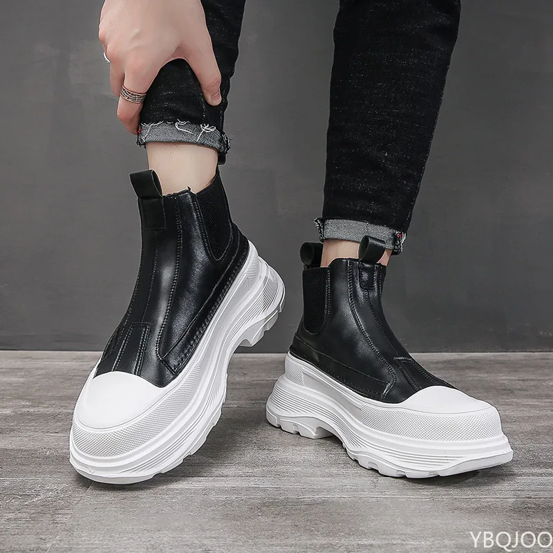 Men's Ankle Boots Autumn New Thick-soled Boots High Top Casual Chelsea Boots Increased Mens Platform Shoes Cowboy Boots
Men's Ankle Boots Autumn New Thick-soled Boots High Top Casual Chelsea Boots Increased Mens Platform Shoes Cowboy Boots