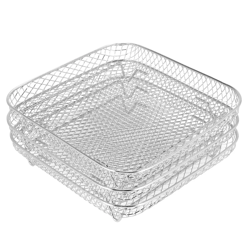 8 Inch Air Fryer Rack For Instant Vortex Air Fryer,,COSORI Air Fryer,Square Three Stackable Dehydrator Racks
8 Inch Air Fryer Rack For Instant Vortex Air Fryer,,COSORI Air Fryer,Square Three Stackable Dehydrator Racks