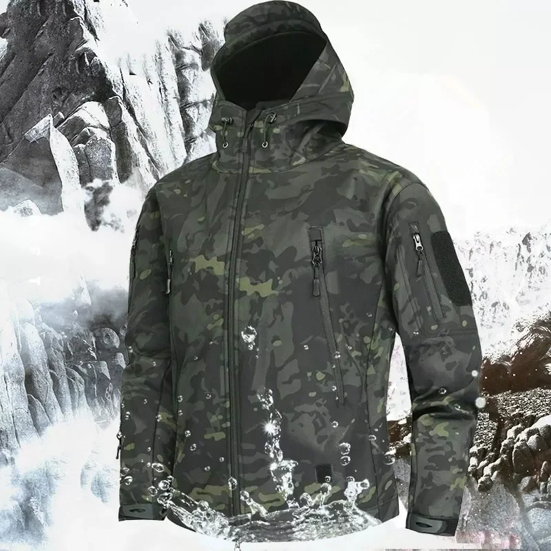 New in Military Camouflage Fleece Jacket Shark Skin Soft Shell Military Tactical Jacket Multicam Male Camouflage Windbreakers 5X
New in Military Camouflage Fleece Jacket Shark Skin Soft Shell Military Tactical Jacket Multicam Male Camouflage Windbreakers 5X