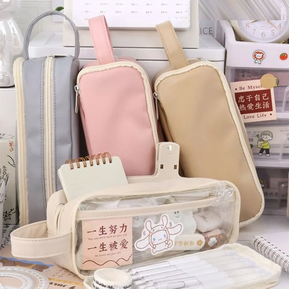 Double Layer School Supplies Large Capacity Pen Case Pencil Pouch Desktop Storage Bag Makeup Cosmetic Bag Studen Stationery Bag 
Double Layer School Supplies Large Capacity Pen Case Pencil Pouch Desktop Storage Bag Makeup Cosmetic Bag Studen Stationery Bag