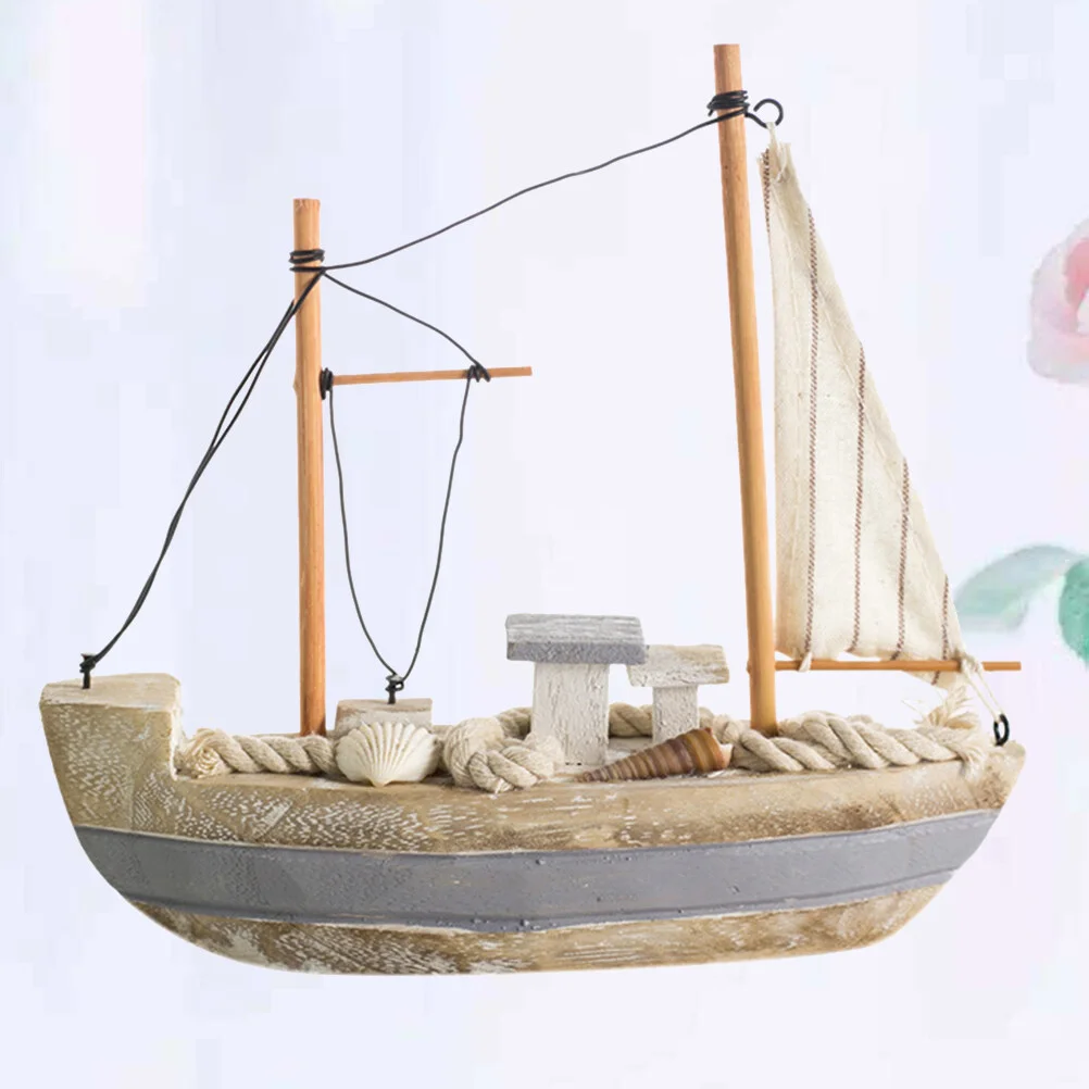 Model Ship Wooden Sailboat Decoration Fishing Adornment Mediterranean Style Ornament
Model Ship Wooden Sailboat Decoration Fishing Adornment Mediterranean Style Ornament