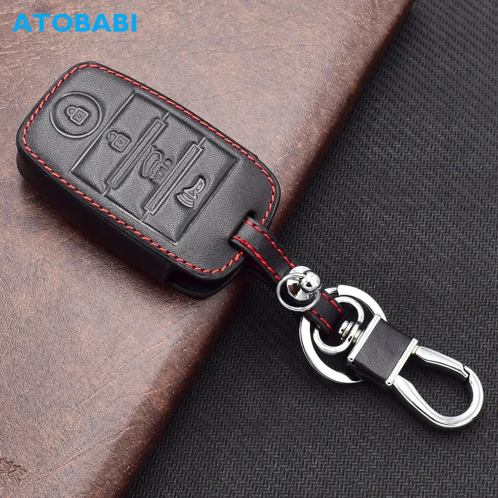 ATOBABI Leather Car Key Case Keychain For Kia Sportage Rio Picanto Optima Sorento Sedona Niro Remote Fobs Cover Auto Accessories
ATOBABI Leather Car Key Case Keychain For Kia Sportage Rio Picanto Optima Sorento Sedona Niro Remote Fobs Cover Auto Accessories