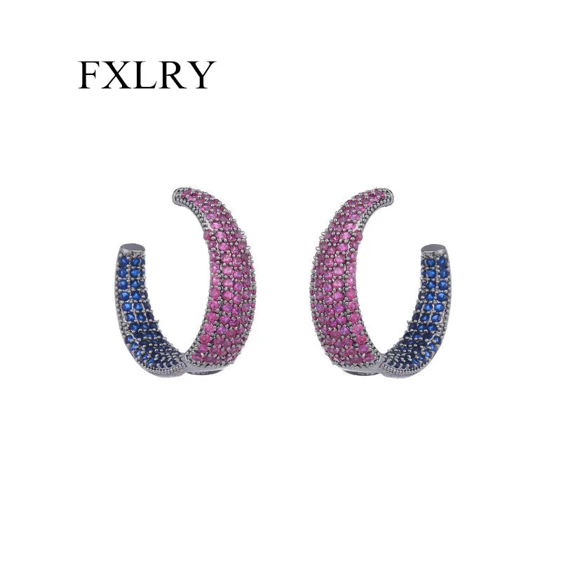 FXLRY High Quality Micro Pave Cubic Zirconia Round Big Hoop Earrings For Women Wedding Bridal Jewelry
FXLRY High Quality Micro Pave Cubic Zirconia Round Big Hoop Earrings For Women Wedding Bridal Jewelry