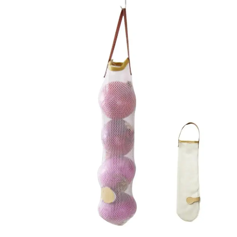 Hanging Mesh Storage Bags Reusable Mesh Garlic Net Organizers Multipurpose Kitchen Storage Supplies Suitable For Storing
Hanging Mesh Storage Bags Reusable Mesh Garlic Net Organizers Multipurpose Kitchen Storage Supplies Suitable For Storing